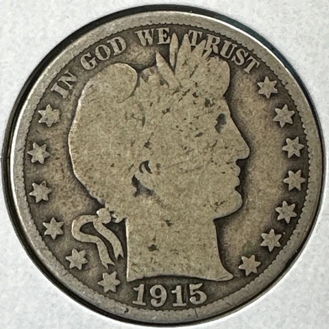 1915-D 50C Barber Half Dollar (75133) Cover