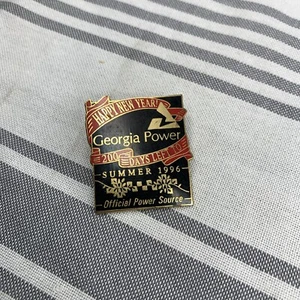 1996 Black and Red Georgia Power Happy New Year Olympic Pin - Picture 1 of 2