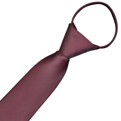 mens pretied ties Men's Business Lazy Zip Necktie Wedding Party Formal Slim Zip - Image 1 of 4