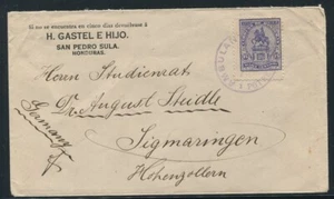 HONDURAS EISENBAHN REISEPOSTAMT AMBULANTE POTRERILLOS 1921 - Bild 1 von 2