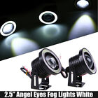2pcs Angel Eyes Halo Car Fog Lights Lamp Projector DRL COB LED Bulbs Universal