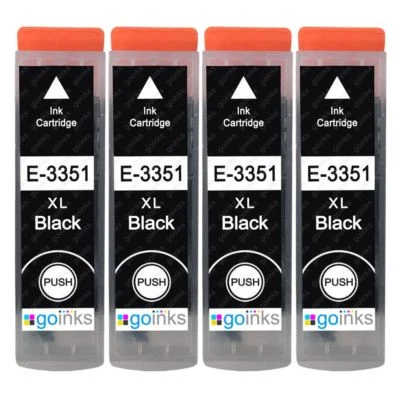 4 Black XL Ink Cartridges for Epson Expression Premium XP-530, XP-635, XP-7100 - Image 1 of 4
