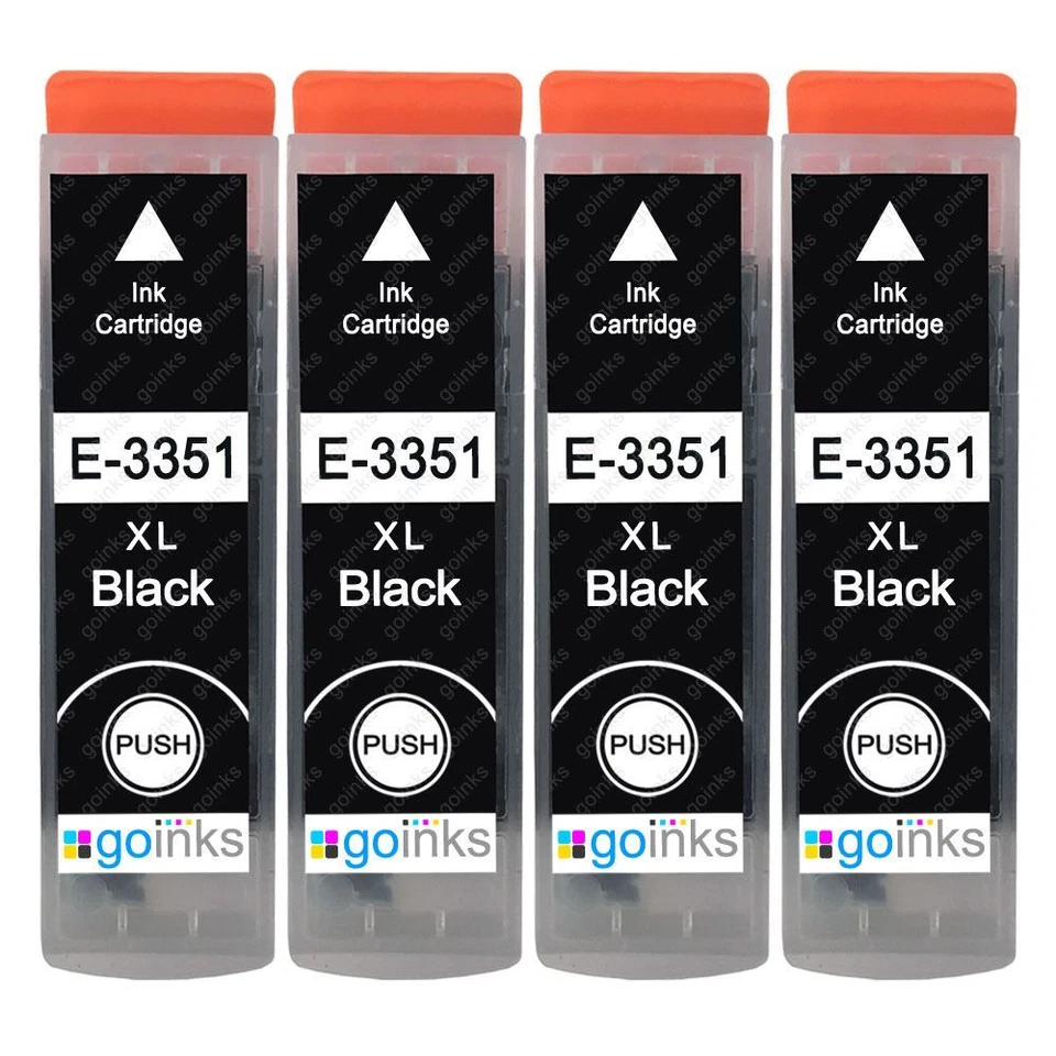 4 Black XL Ink Cartridges for Epson Expression Premium XP-530, XP-635, XP-7100 - Image 1 of 4