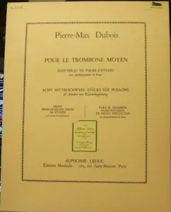 Trombone & Piano Eight Medium Grade Pieces as Studies by Dubois Out of Print - Picture 1 of 3