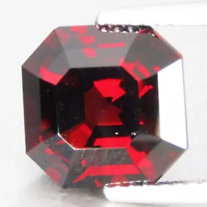 6.60Cts Natural Delightful Red Color Almandine Garnet 10mmAsscher Cut Loose Gem - Picture 1 of 3