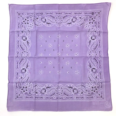 Bufanda Bandana Vintage 13960 Color Rápido Country Western Floral Púrpura 21" x 19.5" Foto 1 de 4