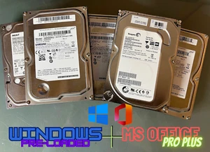 500GB 3.5 INCH HARD DRIVE HDD WITH WINDOWS 10 PRO ✅ OFFICE 2021 ✅🔑NOT SSD UEFI - Afbeelding 1 van 10