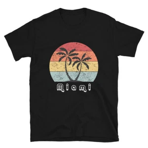 Miami FL Vintage 70s Retro BeachThrowback Design - Picture 1 of 7