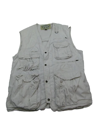 Chaleco Banana Republic Para Hombres Grande Cremallera a Presión Bolsillos Utilitarios Ropa de Trabajo Logo Exterior Foto 1 de 4