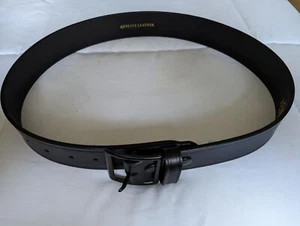 MEN'S COBRA TUFSKIN BLACK LEATHER BELTS - Reduced $19.99 & Free Shipping!!! - Picture 1 of 4
