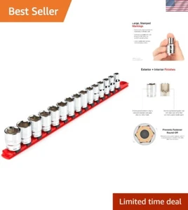 High-Quality 15-Piece 1/2 Inch Drive Socket Set with Corrosion-Resistant Finish - Picture 1 of 9