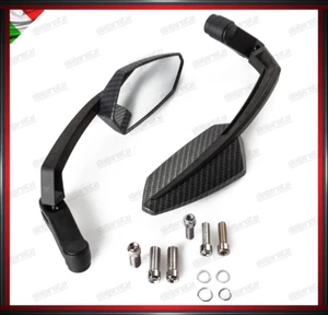 SPECCHIETTI MOTO SCOOTER CUSTOM PER MANUBRIO CARBONIO M8 M10 REGOLABILI DX + SX - Imagen 1 de 5
