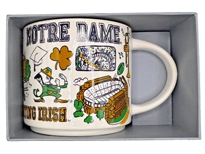 NIB Starbucks Been There Campus Collection Notre Dame University 14oz Coffee Mug - Picture 1 of 4