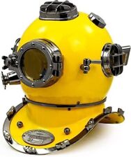 18" US Navy Scuba Diving Nautical Helmet | Maritime Ship's Decorative Yellow