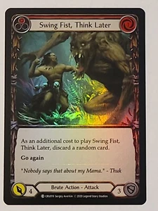 Swing Fist, Think Later Foil (Red) Crucible Of War 1st Edition Flesh And Blood - Bild 1 von 1