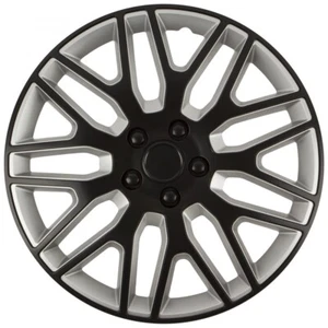 Set 4 Copricerchi 16" Pollici Universali Coppe Copri Ruota Borchie Bicolore - Foto 1 di 3