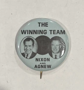 1968 Nixon & Agnew President Pin Campaign Button Political Pinback Wahl - Bild 1 von 4
