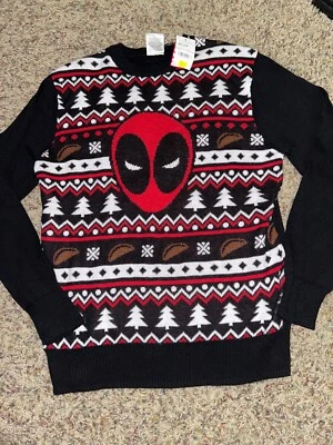 Suéter Feo Navidad Copo de Nieve Piscina Muerta Licencia Marvel Vacaciones Hombres Foto 1 de 2