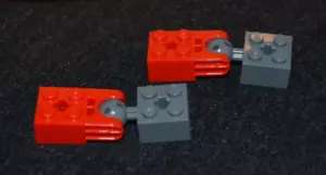 (2) 2x6 RED / Dark Gray Ball Joint Swivel Assembly Technic ~ Lego NEW Parts ~ - Picture 1 of 1