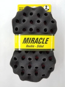Miracle Double-Sided Jumbo Sponge Brush For Dreads Afro Twist Coil Curl Wave #J - Picture 1 of 12