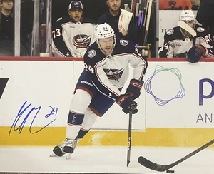 Mathieu OLIVIER Signed 8x10 Photo!! COLUMBUS BLUE JACKETS! Tough Guy! W/COA - Picture 1 of 2