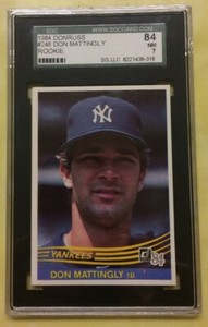 1984 Donruss Don Mattingly Baseball Rookie (RC) #248 Yankees Graded SGC 84 NM 7