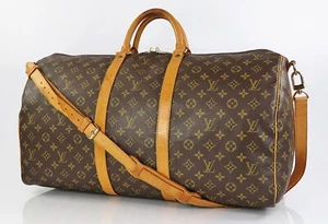 Auth LOUIS VUITTON Keepall Bandouliere 55 Monogram Canvas Duffel Bag #60887 - Picture 1 of 14