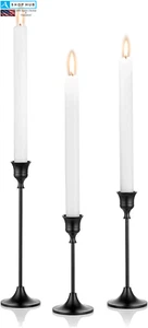 3 Pcs Black Candlestick Holders Taper Candles Holder Candle Stick Holder for Din - Picture 1 of 9