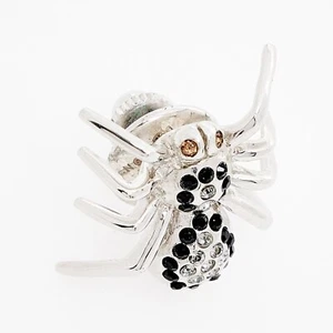 Tateossian Spinne Ohrring Edelstahl Rhodiniert Swarovski Strass - Bild 1 von 3