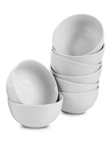 8 Pack 18oz White Round Soup Bowls - 5.5-inch (18oz) Classic Solid Coupe Styl... - Picture 1 of 6