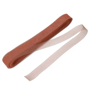 Treccia rigida in crine di cavallo 25 iarde 1,6", bordo largo in poliestere, marrone scuro - Foto 1 di 7