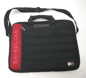 Maletín mensajero de viaje Swiss Gear Wenger negro para computadora portátil bolsa para libros - Imagen 1 de 9