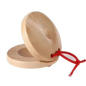 Child's Listening Ability Wooden Castanets Toy Musical Instrument Percussion - Picture 1 of 12