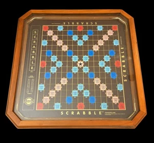 Franklin Mint Scrabble Collector’s Edition -Gold Plated Tiles + Rare Glass Cover - Picture 1 of 8