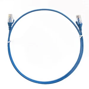 8ware 50m Blue CAT6 Ultra Thin Slim Cable Premium RJ45 Ethernet UTP Patch Cord - Picture 1 of 2