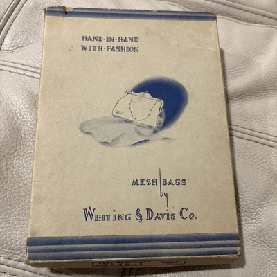 Vintage Whiting & Davis Silver Mesh Bag in Original Box - Image 1 of 4