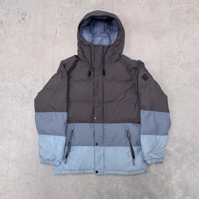 Burton Puffer Traverse Jacket Hooded Blue Grey Mens Medium Ski Snowboard Winter - Image 1 of 4