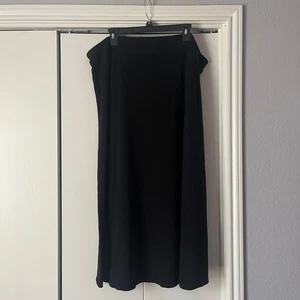 J.Jill Women's Black Rayon Lycra Wearever Collection Maxi Skirt 2X - Picture 1 of 5