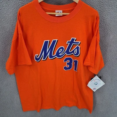 Vintage New York Mets Shirt Mens 2XL Orange Mike Piazza Majestic 90s Y2K NWT - Image 1 of 4