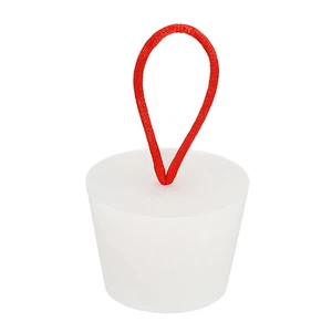 Silicone Rubber Tapered Plug 32mm to 42mm Solid with Handle White - Picture 1 of 5