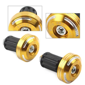 Empuñaduras de manillar de 7/8"" tapones de tapa de extremo de manillar deslizante dorado CNC motor de moto de cross - Imagen 1 de 7