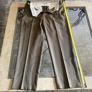 Neu mit Etikett - Haggar klassische Passform Komfortbund unifarben vorne 251 khaki 34Wx29L - Bild 1 von 11