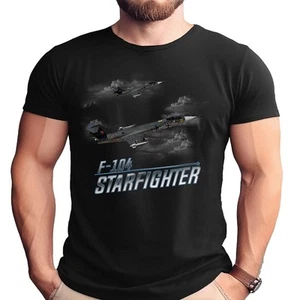 Camiseta negra para adulto F-104G German Starfighter In The Clouds - Imagen 1 de 1