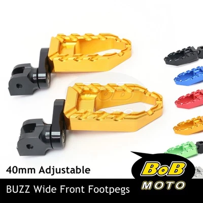 Clavijas de pie Buzz Rider 40 mm extensibles para Kawasaki Ninja 1000 2014 2015 2016 2017 Foto 1 de 4