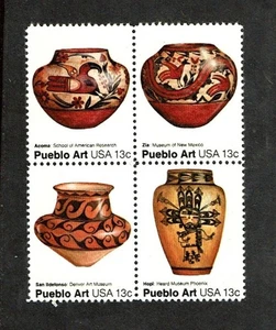 1977 U.S Commem 13c PUEBLO Se-Tenant Lot of 4 Sc#1706-9   M/NH/OG GEM - Picture 1 of 1