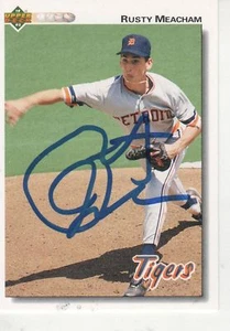 RUSTY MEAACHAM FIRMADO 1992 CUBIERTA SUPERIOR #453 - TIGRES - Imagen 1 de 1