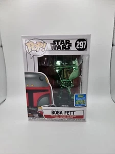Star Wars Funko Pop Vinyl Figure Boba Fett No.297 Green Chrome 2019 sdcc con. - Picture 1 of 4