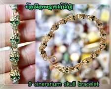 9 cinerarium skull bracelet Phra Arjarn O Thai Amulet Luck Wealth Charm Gamble