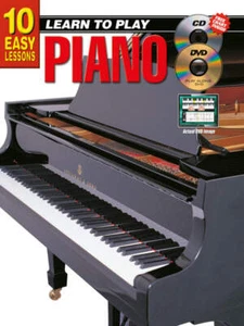 10 Easy Lessons Learn To Play Piano Bk/CD/DVD - Picture 1 of 1