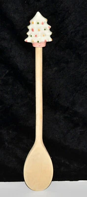 CUCHARA DE MADERA Alexander Ceramics, ÁRBOL DE NAVIDAD Reino Unido, SIN USAR/Crazing Foto 1 de 4